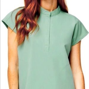 Figs Rafaela Oversized Scrub Top Jade XXS